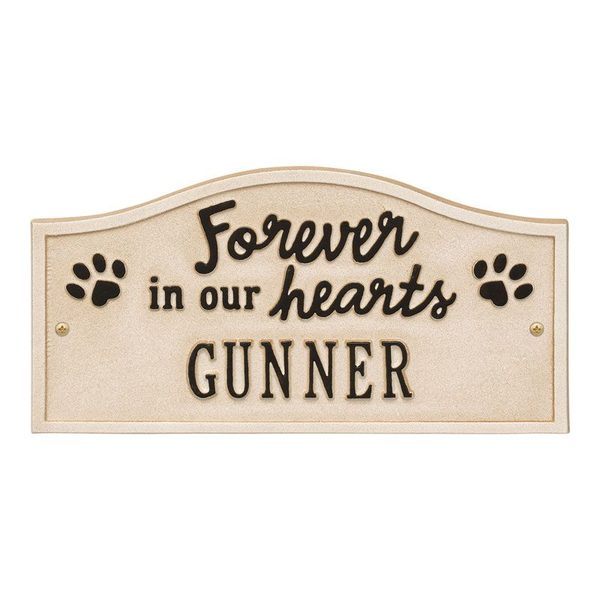 Forever In Our Hearts Limestone Pet Wall Plaque
